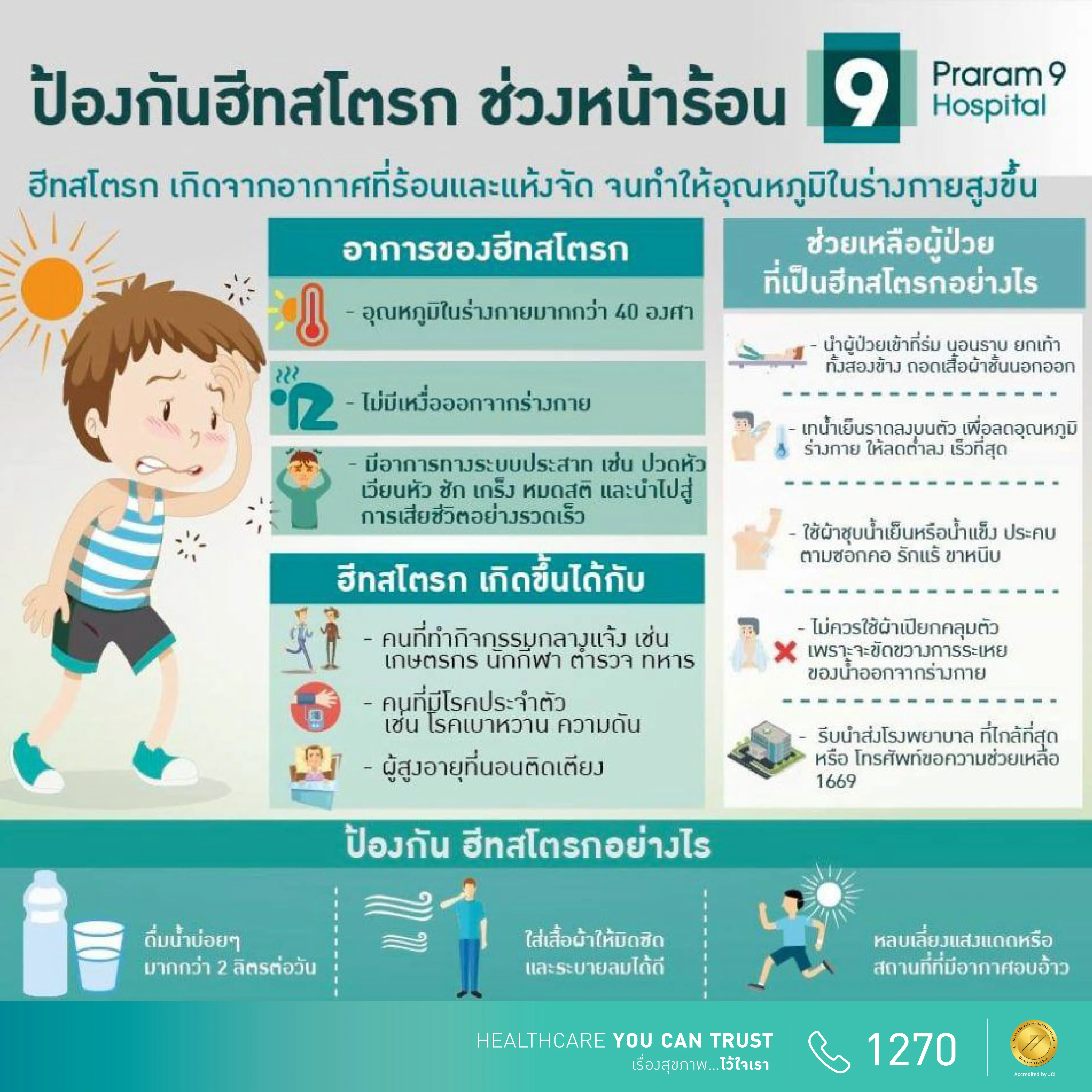 วิธีป้องกันฮีทสโตรกในช่วงหน้าร้อน